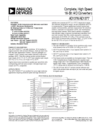 Datasheet AD1376 manufacturer Analog Devices